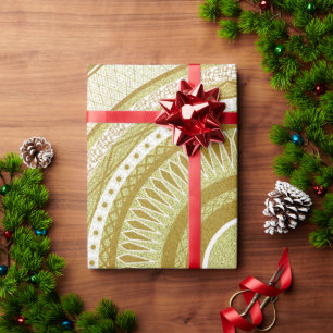 Gold- und Glitter-Mandala Geschenkpapier