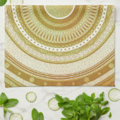Gold- und Glitter-Mandala Geschirrtuch (Gefaltet)