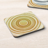 Gold- und Glitter-Mandala Getränkeuntersetzer (Linke Seite)