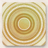 Gold- und Glitter-Mandala Getränkeuntersetzer (Vorderseite)