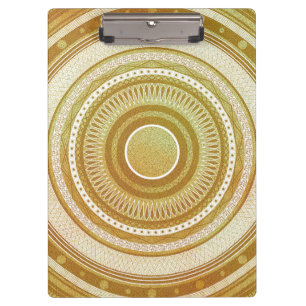 Gold- und Glitter-Mandala Klemmbrett