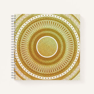 Gold- und Glitter-Mandala Notizblock