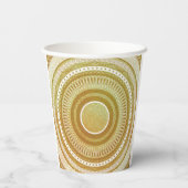 Gold- und Glitter-Mandala Pappbecher (Rückseite)