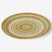 Gold- und Glitter-Mandala Pappteller (Schrägansicht)