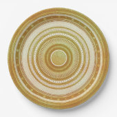Gold- und Glitter-Mandala Pappteller (Vorderseite)