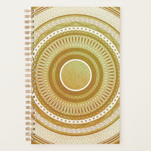 Gold- und Glitter-Mandala Planer (Vorderseite)