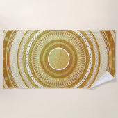Gold- und Glitter-Mandala Strandtuch (Vorderseite)