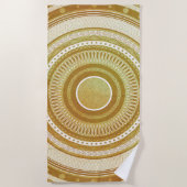 Gold- und Glitter-Mandala Strandtuch (Vorderseite)