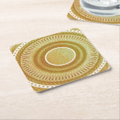 Gold- und Glitter-Mandala Untersetzer (angewinkelt)