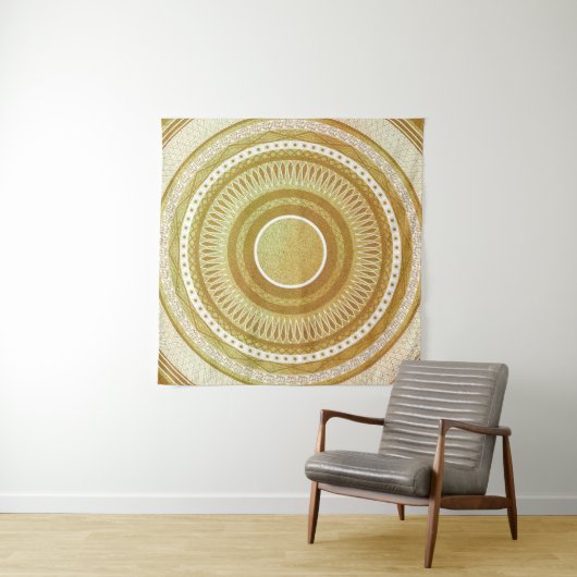 Gold- und Glitter-Mandala Wandteppich (Beispiel)