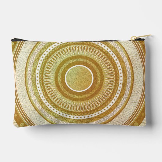 Gold- und Glitter-Mandala Zubehörtasche (Rückseite)