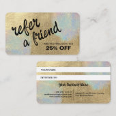 Gold und Glitzer Empfehlungskarte (Vorne/Hinten)