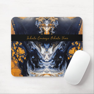 Gold- und Glitzer-Marmor-Textur Skulptur Stille Mousepad