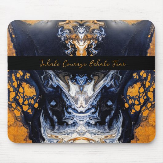 Gold- und Glitzer-Marmor-Textur Skulptur Stille Mousepad (Vorne)