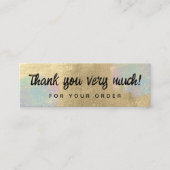 Gold und Glitzer Mini Visitenkarte (Vorderseite)