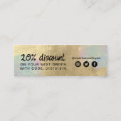 Gold und Glitzer Mini Visitenkarte (Rückseite)