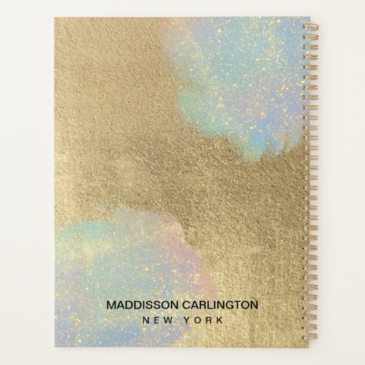 Gold und Glitzer Planer (Rückseite)