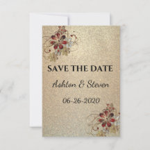 Gold und Glitzer Save the Date