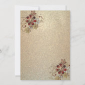 Gold und Glitzer Save the Date (Rückseite)