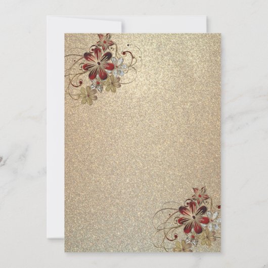 Gold und Glitzer Save the Date (Rückseite)