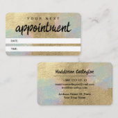 Gold und Glitzer Terminkarte (Vorne/Hinten)