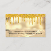 Gold und Glitzer Visitenkarte (Rückseite)