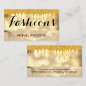 Gold und Glitzer Visitenkarte (Vorne/Hinten)