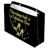 GOLD UND GLITZY ADMIN ASST SHOVER DESIGN GROßE GESCHENKTÜTE (Rückseite Schrägansicht)