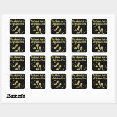 GOLD UND GLITZY ADMIN ASST SHOVER DESIGN QUADRATISCHER AUFKLEBER (Blatt)