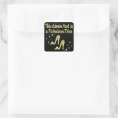 GOLD UND GLITZY ADMIN ASST SHOVER DESIGN QUADRATISCHER AUFKLEBER (Tasche)