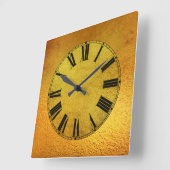 Gold- und Goldfoileffekt Quadratische Wanduhr (Winkel)