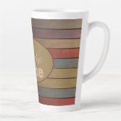 Gold und Grau Blue Streifen Milchtasse (Rechts)