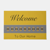 Gold und Grau Fußmatte (Vorderseite)