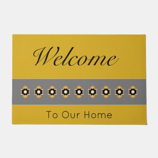 Gold und Grau Fußmatte (Vorderseite)