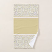 Gold und Grau Modern Mandala Badhandtuch Set (Handtuch)