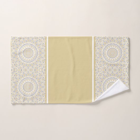 Gold und Grau Modern Mandala Badhandtuch Set (Handtuch)