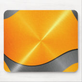 Gold und Grau-Shiny-Edelstahlmetall Mousepad (Vorne)
