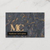 Gold und graue Marmortextur Visitenkarte (Vorderseite)