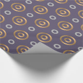 Gold- und Graukreise Geschenkpapier (Ecke)