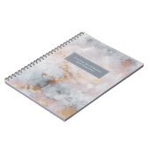 Gold- und Graumarmor-Texturenheft Notizblock (Linke Seite)