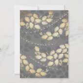 Gold und Gray Elegante Tree Lights Babydusche Einladung (Rückseite)