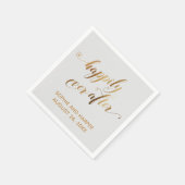 Gold und Gray nach, Herz-Script Serviette (Ecke)