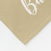 Gold und Gray Trellis Monogram | Editierbare Farbe Fleecedecke (Ecke)