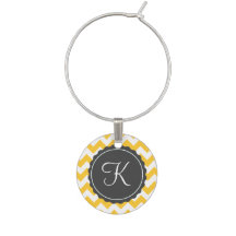 Gold und Gray Zig Zag Custom Initial