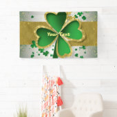 Gold und Green 4 Leaf Klee Banner (Insitu)