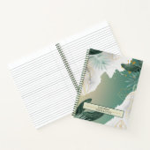 Gold und Green Blätter Notebook Notizblock (Innenseite)