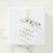 Gold und Green Botanical Wedding Vielen Dank Geschenkanhänger (Beispiel)