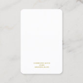 Gold- und Green Earring-Display-Visitenkarte Visitenkarte (Rückseite)