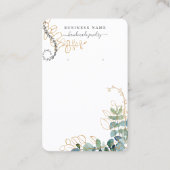 Gold- und Green Earring-Display-Visitenkarte Visitenkarte (Vorderseite)