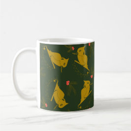 Gold und Green Kookaburra Kaffeetasse